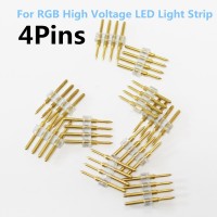 10Pack Of 4Pins And End Cap For Iekov High Voltage Rgb Light Strip