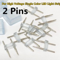 10Pack Of 2Pins And End Cap For Iekov High Voltage Single Color Light Strip