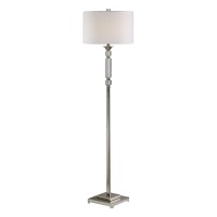 This Elegant Lamp Features Stacked crystal Blocks44 Accented With Polished Nickel Plated Details46 The Round Hardback Drum Shade Is A White Linen Fabric With Light Slubbing46 FeaturesVolusia Nickel Floor LampWide range of products to choose fromExceptiona