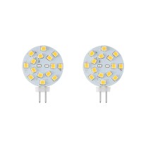 Makergroup 12V G4 Led Bulb 3W Bi-Pin Led Round Wafer Disc Light Bulb 20-30 Watt Equivalent Daylight White 6000K For Puck Lights In Rv Trailers Campers Automotive Marine Landscape Lighting 2Pcs