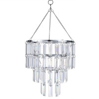 Flavorthings Modern Chandelier Faux Crystal Fixture Pendant Ceiling Lamp Shade,W10.25 X H11.5 (Without Light Cord Kit, Crystal)