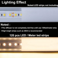 Hunhun 20-Pack 3.3Ft/1Meter V Shape Led Aluminum Channel System With Milky Cover, End Caps And Mounting Clips, Aluminum Profile For Led Strip Light Installations, Very Easy Installation