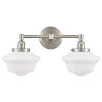 Linea Di Liara Lavagna Farmhouse Brushed Nickel Bathroom Light Fixtures Over Mirror 2Light Bathroom Vanity Light Fixture Milk G