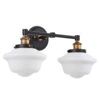 Linea Di Liara Lavagna Farmhouse Matte Black Bathroom Light Fixtures Over Mirror Black And Gold 2Light Bathroom Vanity Light Fi