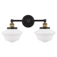 Linea Di Liara Lavagna Farmhouse Matte Black Bathroom Light Fixtures Over Mirror Black And Gold 2Light Bathroom Vanity Light Fi