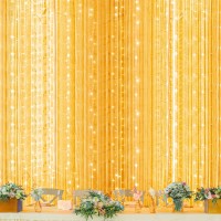 Twinkle Star 600 Led Window Curtain String Light For Wedding Party Home Garden Bedroom Outdoor Indoor Wall, Warm White