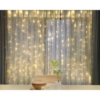 Twinkle Star 600 Led Window Curtain String Light For Wedding Party Home Garden Bedroom Outdoor Indoor Wall, Warm White