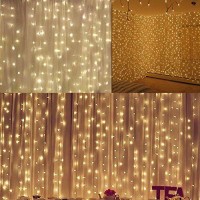 Twinkle Star 600 Led Window Curtain String Light For Wedding Party Home Garden Bedroom Outdoor Indoor Wall, Warm White