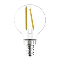 Ge Lighting 24535 Clear Finish Light Bulb Dimmable Led Daylight Decorative G16.5 Globe 4 (40-Watt Replacement), 350-Lumen Candelabra Base, 2 Count (Pack Of 1)