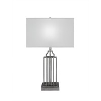 Sky Loft 1 Light Lamp In Aged Silver Finish