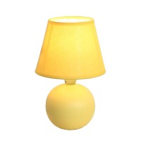 Simple Designs Mini Ceramic Globe Table Lamp Yellow