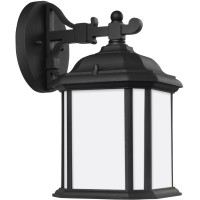 Sea Gull Lighting 84529En3-12 Kent One-Light Outdoor Wall Lantern, Black