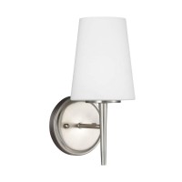 Generation Lighting 4140401En3-962 One Light Wall/Bath Sconce, Brushed Nickel