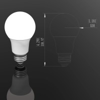 Ameriluck 3-Way Led Light Bulb A19, Multi Wattage 40-60-100W Equivalent, Low-Medium-High Setting, Omni-Directional, 2 Pack, Natural Daylight 5000K