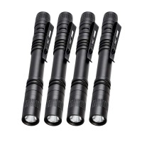 Pocketman 4 Pcs1000Lm Xpe-R3 Led Penlight Flashlight Tactical Torch With Clip(13.3 Cm)