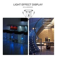 Chnxu Led Outdoor Deck Lights Kits, F1.18In Rgb 10 Pack Silver, Low Voltage 12V Dc Ip67 Waterproof, Multi Color Changing Remote Dimmable, Electric Wired Recessed Stair Step Floor Landscape Lighting