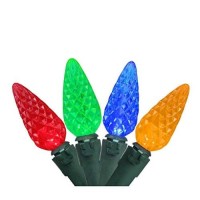 Northlight Set Of 70 Multi Colored Led C6 Christmas Lights - Green Wire