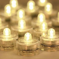 Submersible Led Lights, Waterproof Wedding Underwater Led Tea Lights Candles For Centerpiecespartychristmas Set Of 24, Warm White