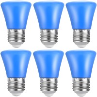 Kqhben 2W Led Colored Light Bulb E26 Base S14 Multi Colored Light String Bulb For Wedding Halloween Christmas Party Bar Mood Ambiance Decor, 6-Pack