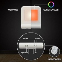 Maz-Tek Plug In Led Night Light With Smart Dusk To Dawn Sensor, Multi-Color Changeable Nightlights, Energy Efficient Night Lamp For Bedroom, Baby Room, Kitchen, Hallway, Stairway, 2 Pack