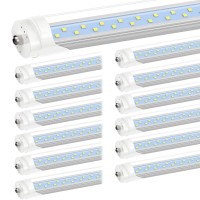 Jesled 8Ft Led Bulbs, Single Pin Fa8 Base, 50W (130W Equiv.), 5000K Daylight, 6000Lm, 8 Foot T8 T10 T12 Led Tube Lights, 96'' Led Replacement For Fluorescent Light, Etl Listed, Ballast Bypass, 12 Pack