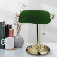 Catalina Lighting Traditional Desk Lamp Green Smart Home Capable For Home Office Dorm Apartment Corded With Adjustable Ligh