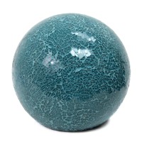 Simple Designs Lt3302Tel 1 Light Mosaic Stone Ball Table Lamp Teal