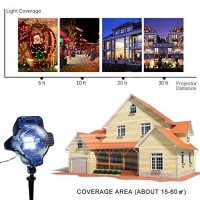 Snowfall Outdoor Led Christmas Lights Displays Projector Show Waterproof Rotating Projection Snowflake Lamp With Wireless Remote For Xmas Halloween Party Wedding And Garden Decorations