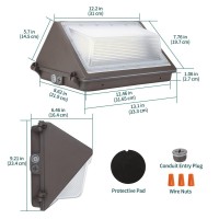 Kadision 100W Led Wall Pack With Dusk To Dawn Photocell, 13000Lm (350W Mh Equiv.) 5000K 100-277V, Commercial Grade Waterproof Outdoor Wall Pack Led Lighting, Etl/Cetl Listed