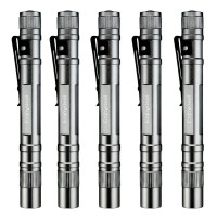 Enjoydeal 5Pcs Pen Flashlights 1000Lm Ultra Slim Portable Led Penlight Pocket Pen Light Flashlight With Clip For Indoor Outdoor