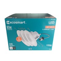 Ecosmart Dl-N34A11Fr1-27 5 In. And 6 In. White Integrated Led Recessed Trim 3Pk