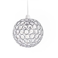 Innoteck Ds-1342 Acrylic Spherical Pendant Lampshade, Clear