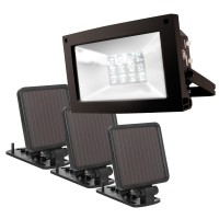 Maxsa 40331 Ultra-Bright 12 Hour Solar-Powered Floodlight To Light Up Signs, Flags, Statuary And Buildings All Night Long