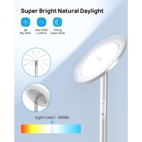 Trond Floor Lamp Bright Sunlight Lamp Led Torchiere Standing Light Dimmable Modular 71Inch Tall Aluminum Pole With Adjustabl