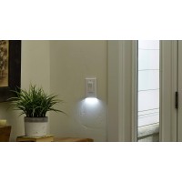 Snappower 4 Pack Switchlight - Led Night Light - For Single-Pole Light Switches - Light Switch Plate With Led Night Lights - Adjust Brightness - Auto On/Off Sensor - (Rocker, White)