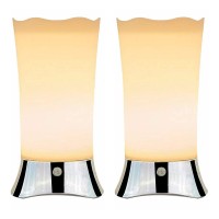 Cordless Battery Operated Lamps For Home Tables Bathroom With Motion Sensor, Small Kitchen Table Lamps, Decorative Night Lights For Bedroom Living Room Hallway, Soft Glow Lamps For Baby Room - 2 Pack