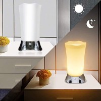 Cordless Battery Operated Lamps For Home Tables Bathroom With Motion Sensor, Small Kitchen Table Lamps, Decorative Night Lights For Bedroom Living Room Hallway, Soft Glow Lamps For Baby Room - 2 Pack