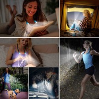 Luxjet Led Book Lights Rechargeable Neck Lamp For Reading At Night, Hands Free, 4 Led Bulbs, 3 Adjustable Brightness