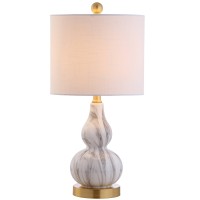 Jonathan Y Jyl1028D Anya 205 Mini Glass Led Table Lamp Transitional Glam Midcentury Modern Elegant Office Living Room