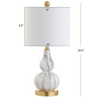 Jonathan Y Jyl1028D Anya 205 Mini Glass Led Table Lamp Transitional Glam Midcentury Modern Elegant Office Living Room