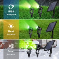 Dinglilighting Solar Spot Lights Outdoor, Led Solar Landscape Spotlights, Solar Powered Wall Lights 2-In-1 Waterproof Solar Landscaping Light For Yard Garden Driveway Patio Lawn, Auto On Off Daylight