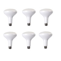 Led Br40, 2700K, 120, Cri80, Ul, 15W, 75W Equivalent, 25000Hrs, Lm1100, Dimmable , Input Voltage 120V 6 Pack