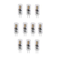 Led G4 Light Bulb, 3000K, 330, Cri80, Ul, 2W, 25W Equivalent, 25000Hrs, Lm150, Dimmable, Input Voltage 12V Ac/Dc 10 Pack