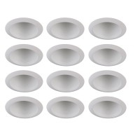 6 Inch Frosted White Baffle Open Trim, Fits Par30/R30/Br30 12 Pack