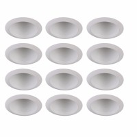 6 Inch Frosted White Baffle Open Trim, Fits Par30/R30/Br30 12 Pack