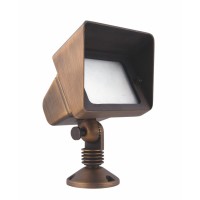 Flood Light W2.75In D5.25In H8In Antique Brass Includes Stake G4 Halogen 35W(Light Source Not Included)