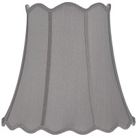 Morell Gray Medium Scallop Bell Lamp Shade 10