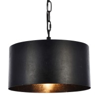 Elegant Lighting Living District Miro 1Light Transitional Metal Pendant In Vintage Black