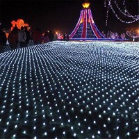 Docheer Led Net Mesh Fairy String Decorative Lights 204 Leds 9.84 Ft X 6.56 Ft Warm White Outdoor Tree-Wrap Lights 8 Modes Low Voltage For Christmas Wedding Garden Decorations Home Garden Lights