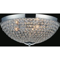 3 Light Bowl Flush Mount With Chrome Finish